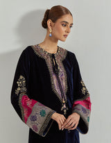 Rangrez Navy Blue Tunic Paired With Flared Pants