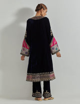 Rangrez Navy Blue Tunic Paired With Flared Pants