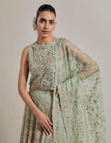 Sage Green Water Glimmer Lehenga Set
