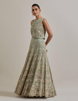 Sage Green Water Glimmer Lehenga Set