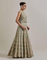 Sage Green Water Glimmer Lehenga Set