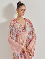 Multicolor Petal Prism Printed Dress