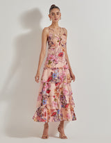 Multicolor Petal Prism Printed Dress