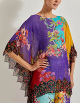 Creeper Georgette Kaftan Paired With Heavy Georgette Creeper Pants