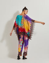 Creeper Georgette Kaftan Paired With Heavy Georgette Creeper Pants