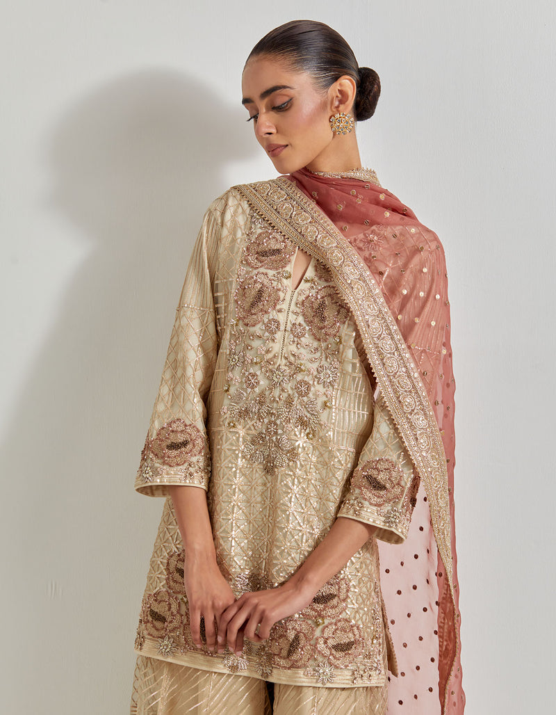 Multicolour Desert Rose Sharara Set