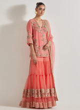 Peach Desert Rose Sharara Set