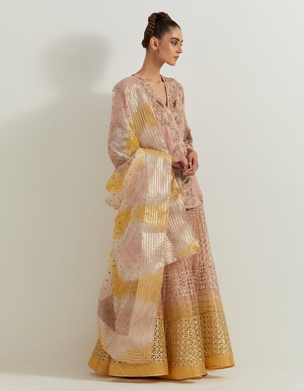 Desert Rose Ombrey Sharara Set
