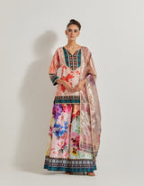 Foresta Sharara Set Paired With Tissue Printed Dupatta