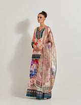 Foresta Sharara Set Paired With Tissue Printed Dupatta