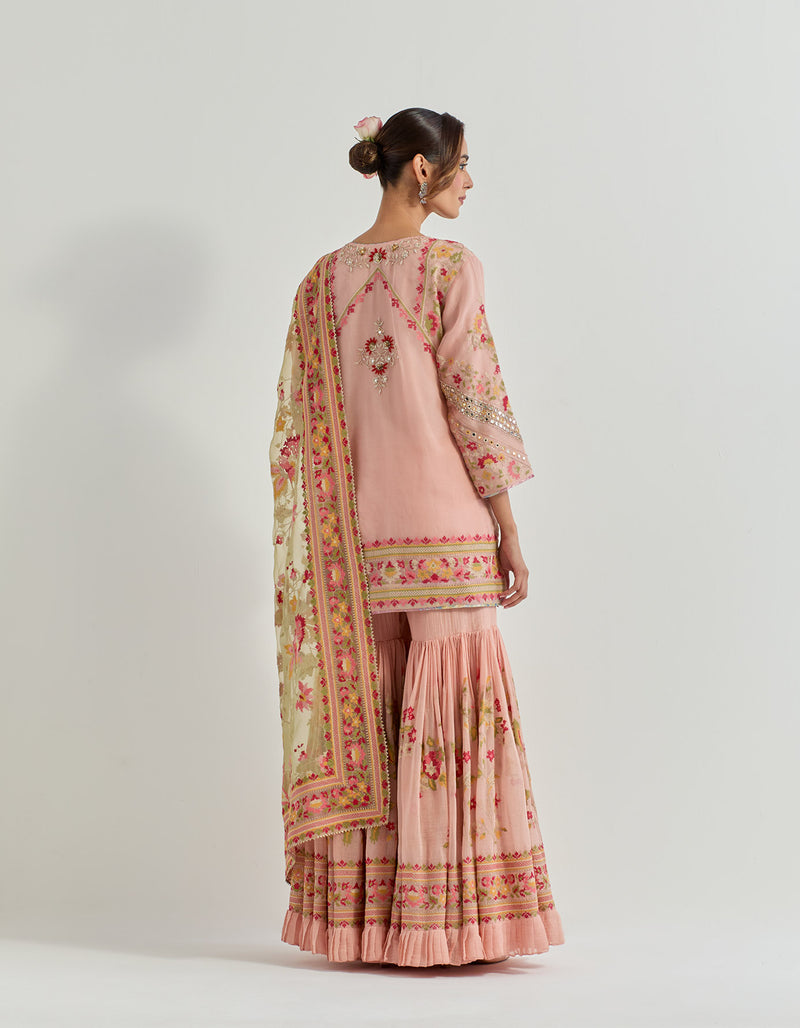 Pink Raeth Sharara Set