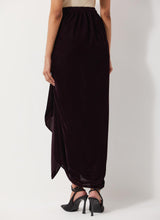 Burgandy Velvet Drape Skirt