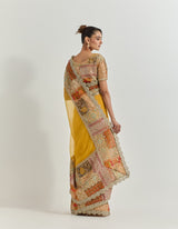 Yellow Saree Set with Hand Work