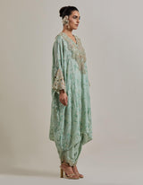Sage Green Water Glimmer Baggy Tunic Set