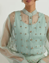 Sage Green Raeth Top With Sharara