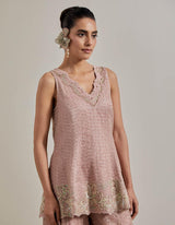 Pink Water Glimmer Sharara Set