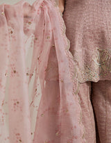 Pink Water Glimmer Sharara Set