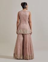 Pink Water Glimmer Sharara Set