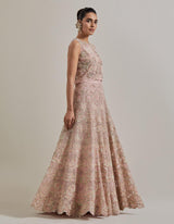 Champagne Pink Water Flimmer Lehenga Set
