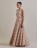Champagne Pink Water Flimmer Lehenga Set
