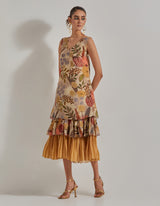 Beige Gypsy Rose Frill Dress