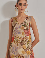 Beige Gypsy Rose Frill Dress
