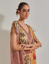 Beige Gypsy Rose Kaftan Dress