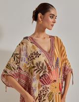 Beige Gypsy Rose Kaftan Dress