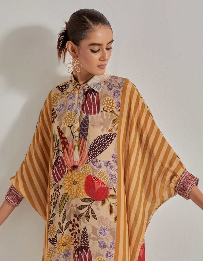 Beige Gypsy Rose Baggy Tunic