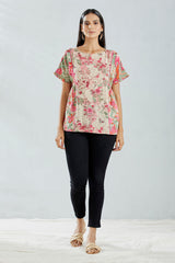Ivory Floral Printed Top