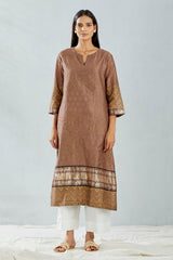 Brown Tunic With Pant And Stole