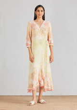 Multicolor Warp Printed Dress