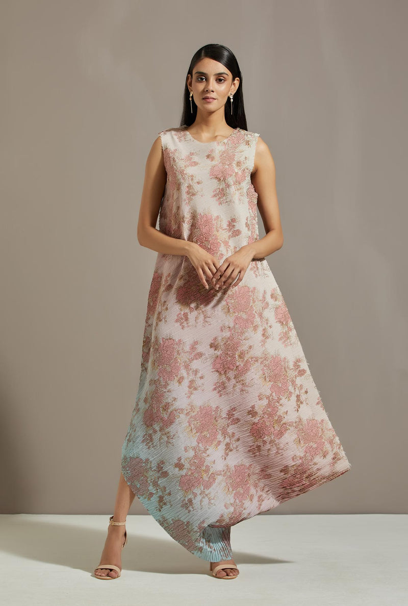 Peach Crinkle Dress