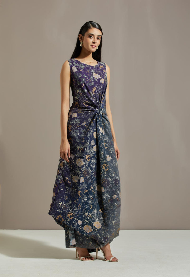 Blue Crinkle Dress