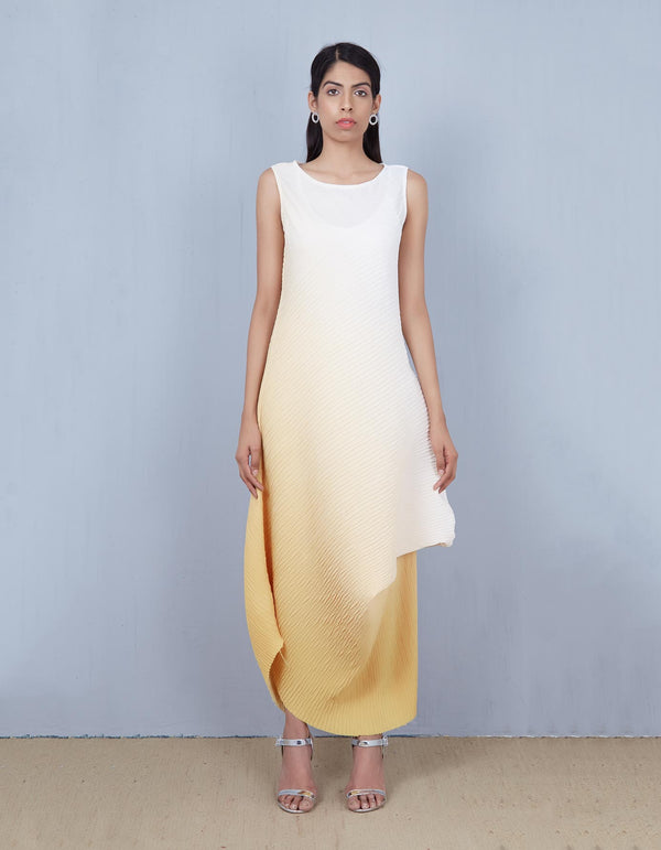 Mango Crinkle Cowl Dress