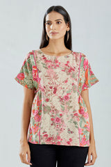 Ivory Floral Printed Top