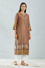 Brown Tunic With Pant And Stole