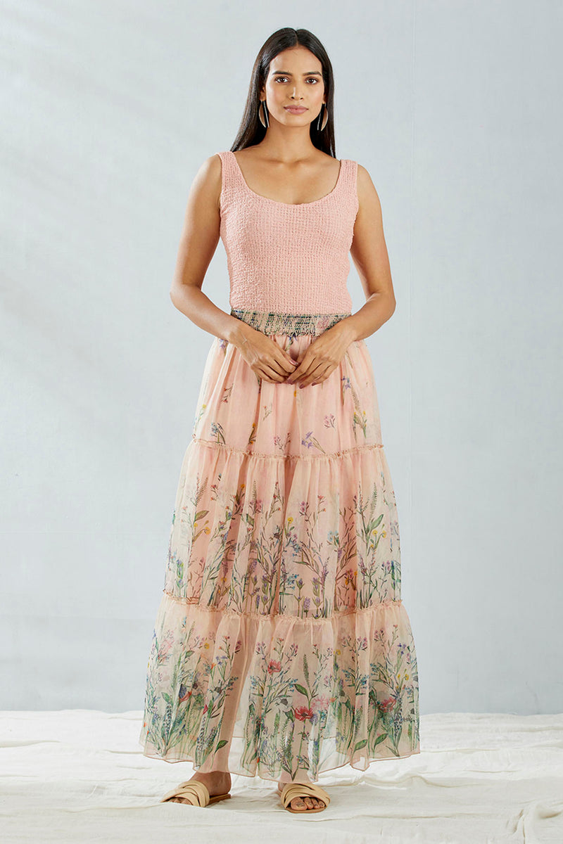 Smocking Top with Skirt