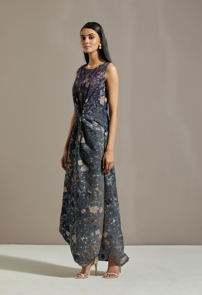 Blue Crinkle Dress