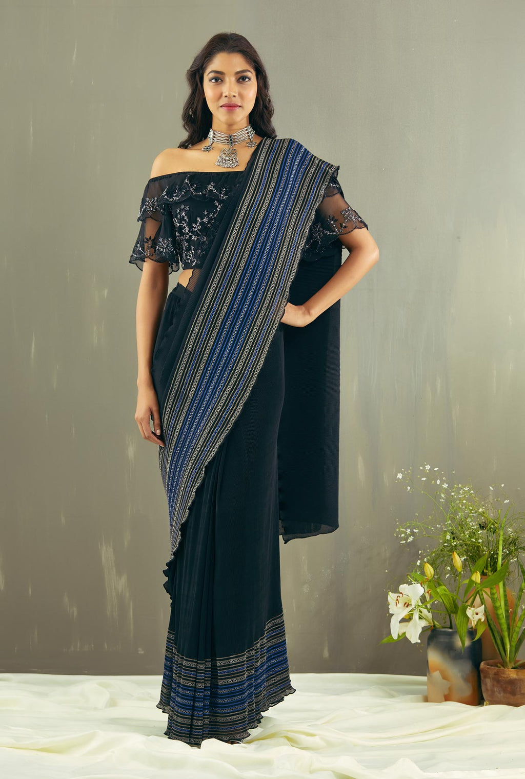 Ready-Made off shoulder blouse saree sari / indian skirt dress - Yellow -  Unworn | eBay