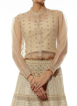 Beige Shirt and Lehenga Skirt