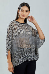 Grey Chevron Printed Top