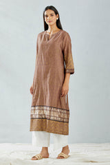 Brown Tunic With Pant And Stole