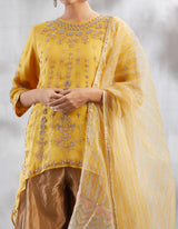 Yellow Chikankari Kurta Set