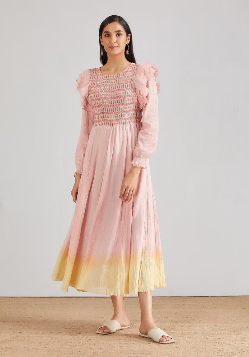 Pink Smocking Dress
