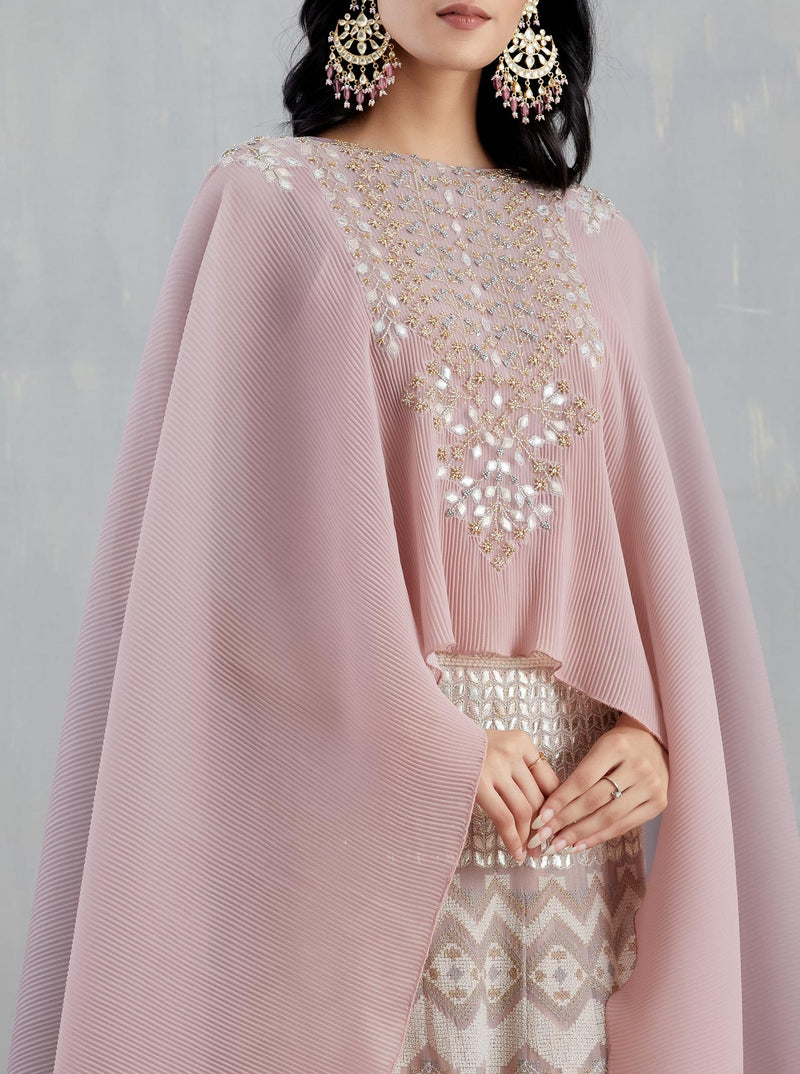 Peach Cape with Skirt