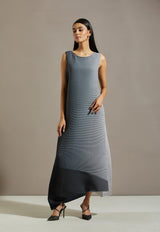 Blue Organza Cape With Dress