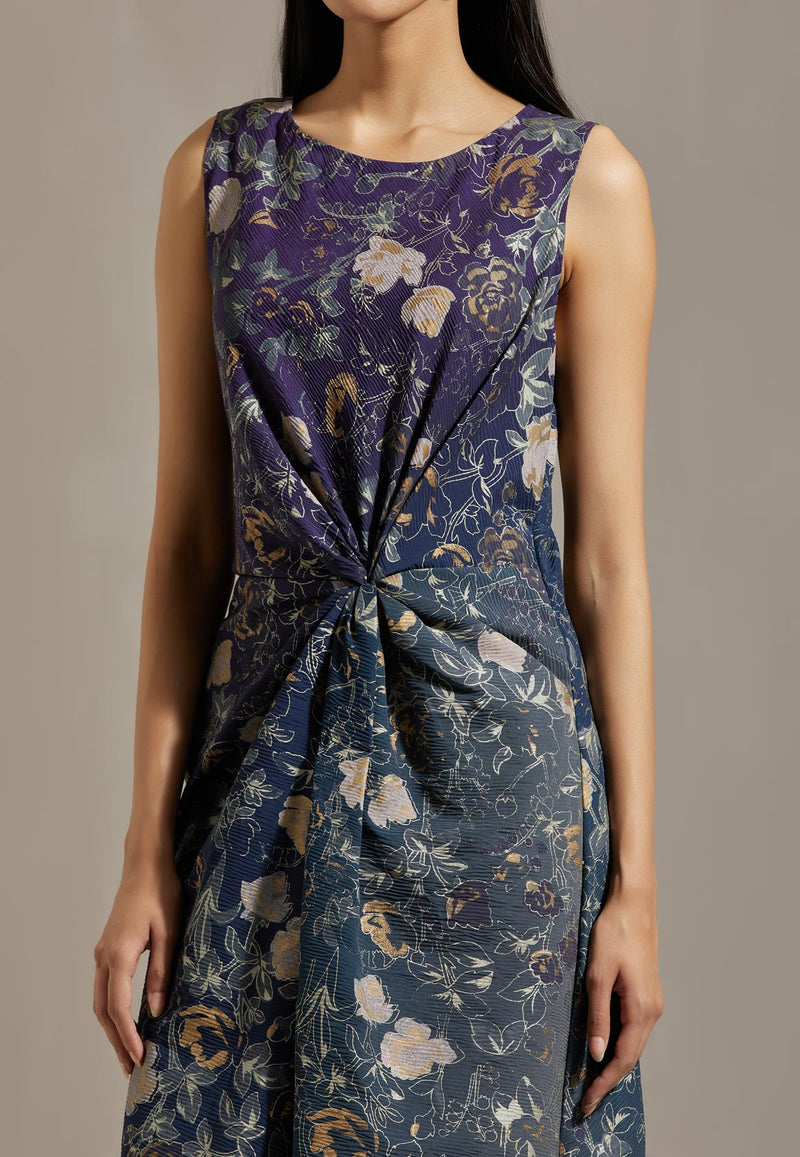 Blue Crinkle Dress