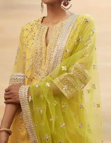 Yellow Embroidered Kurta Set