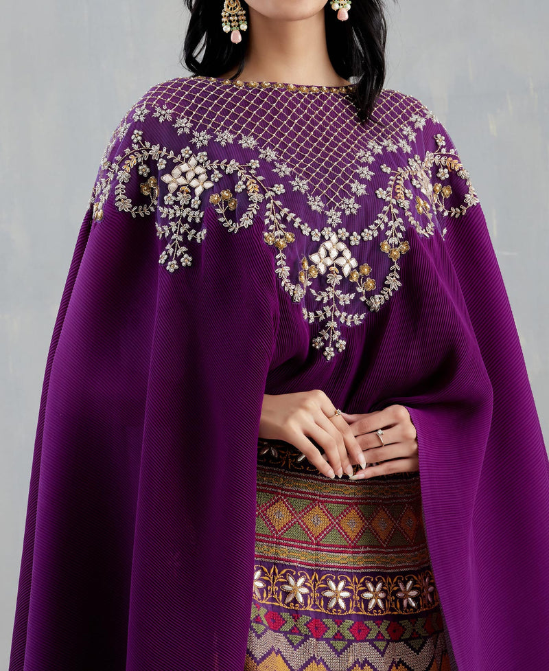 Purple Poncho Dress